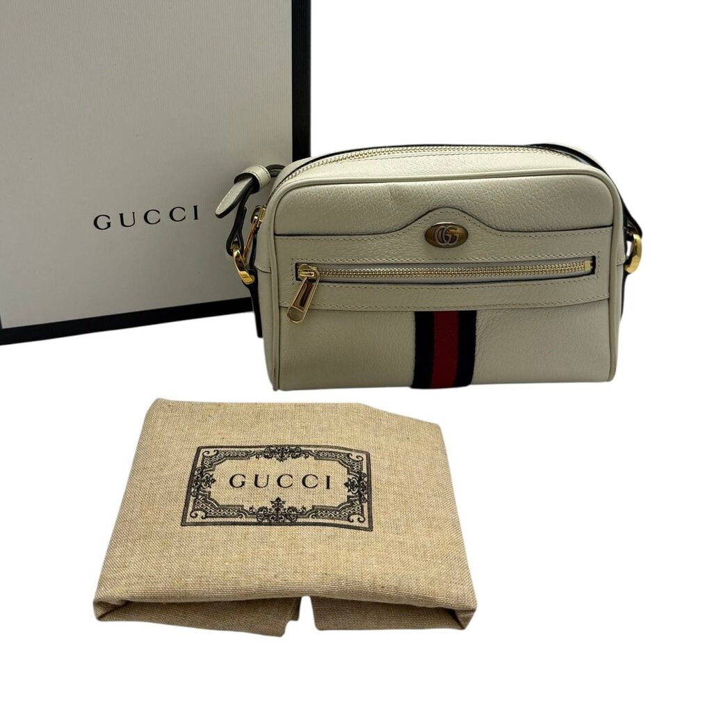 Gucci Ophidia Pebbled Leather Mini Ophidia Crossbody Shoulder Bag