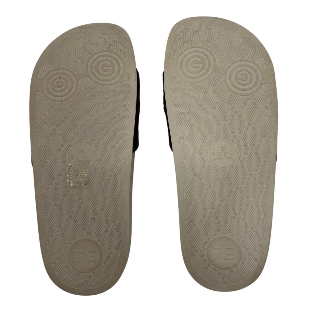Gucci Unisex Pursuit Terrycloth GG Rubber Slides
