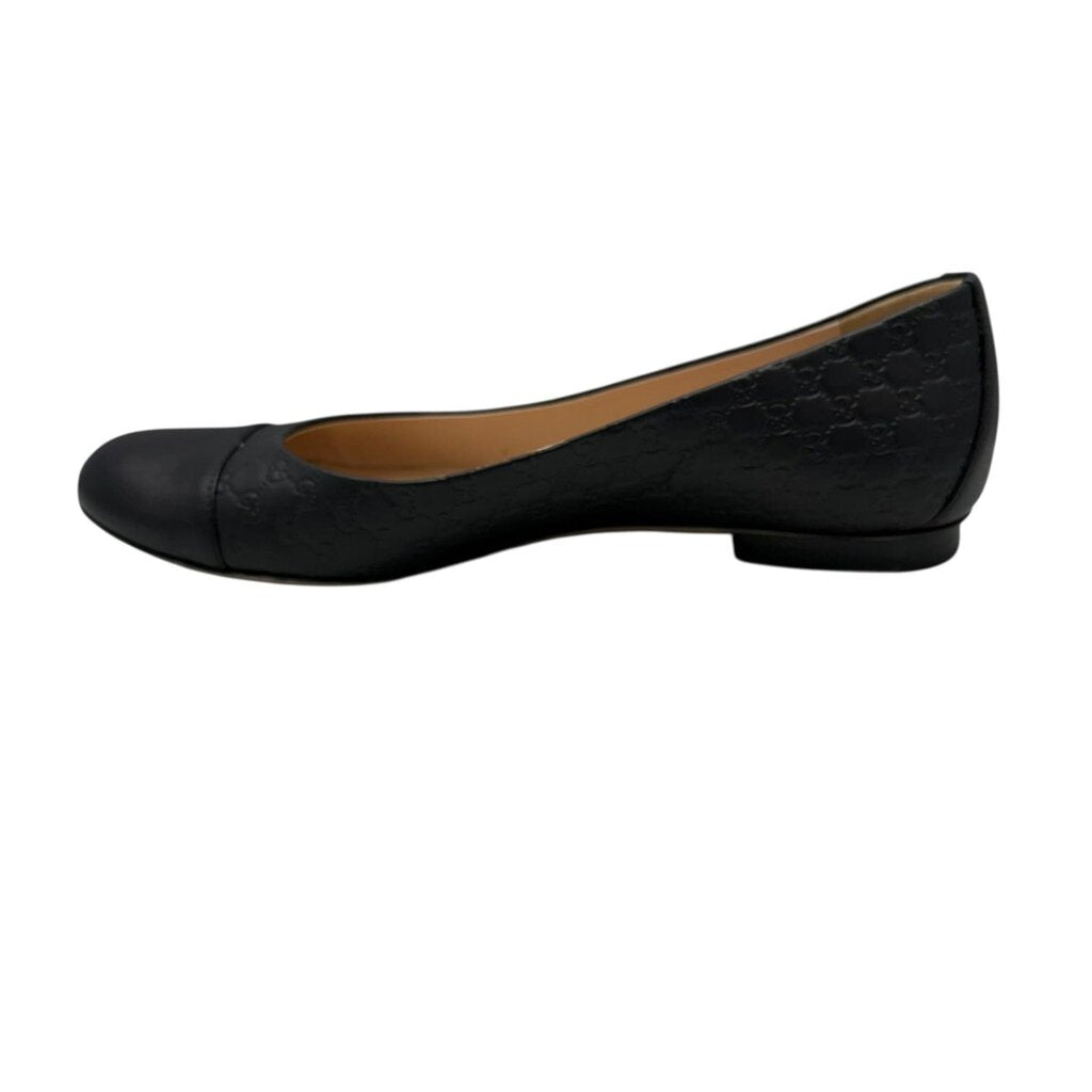 Cap Toe Micro Guccisimo Ballet Flat