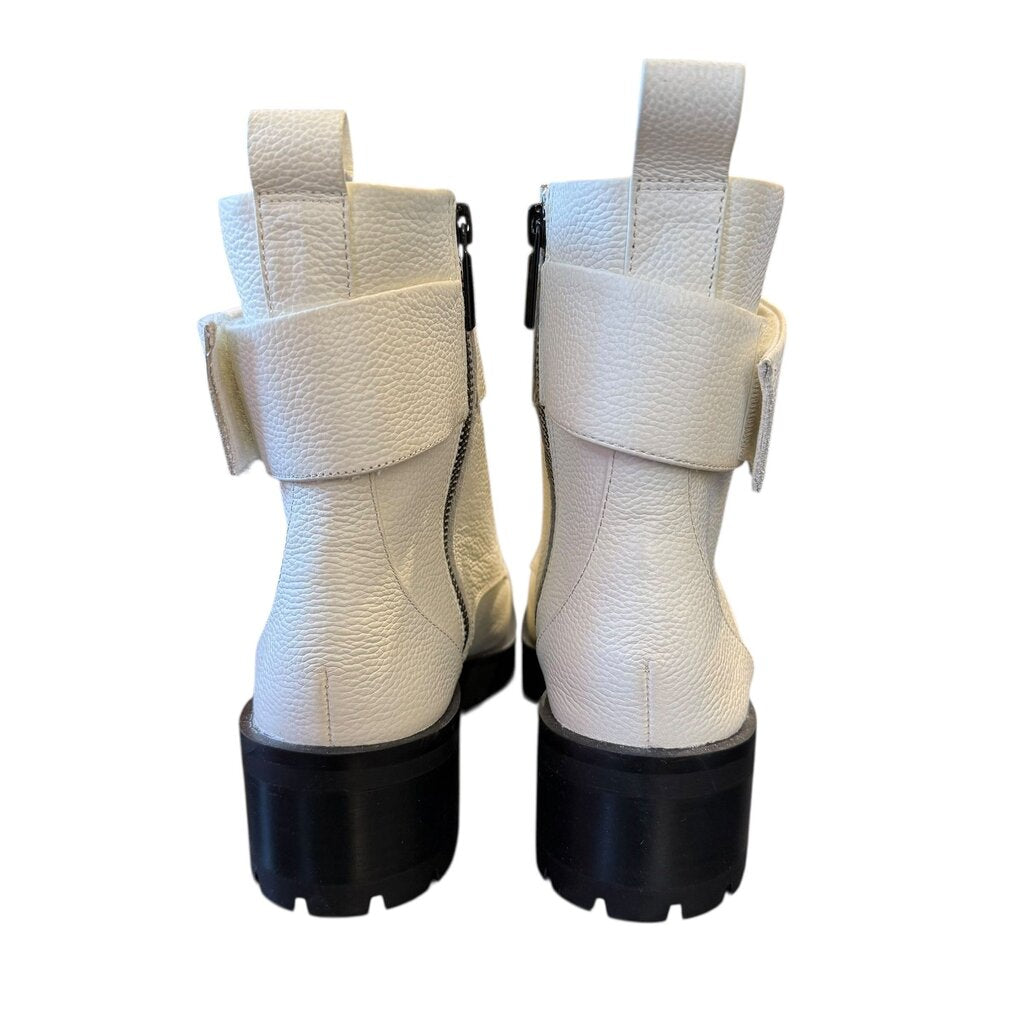 Pippa Pebbled Leather Moto Boot