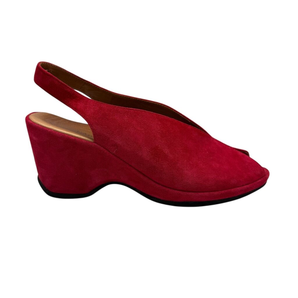Odetta Suede Peep Toe Slingback / ID5