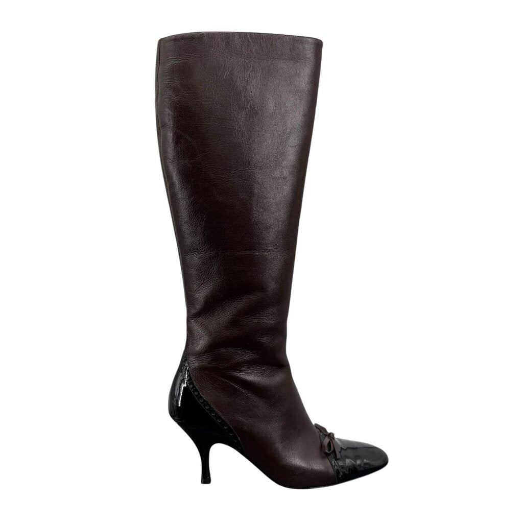 Patent Calf Leather Heeled Boot \ JA5