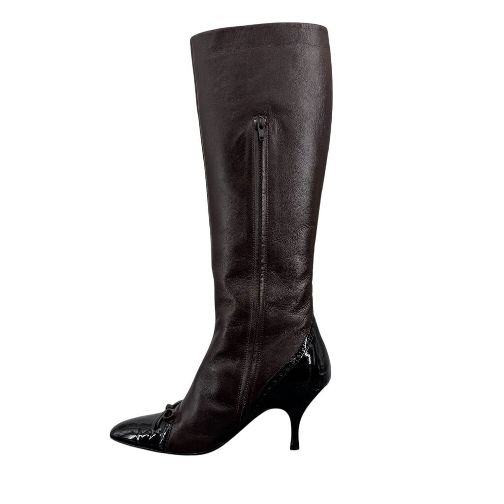 Patent Calf Leather Heeled Boot \ JA5