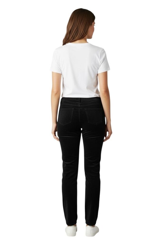 L'Agence Velvet Black Skinny High Rise Jeans Silver Tone Buttons