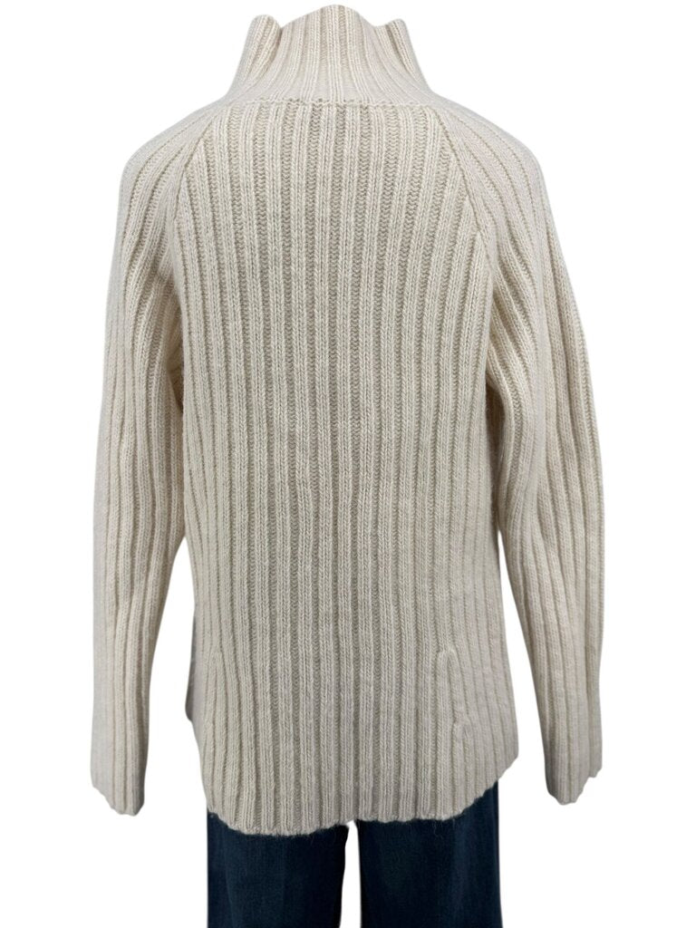 Theory 100% Cashmere Womens Cream Sweater