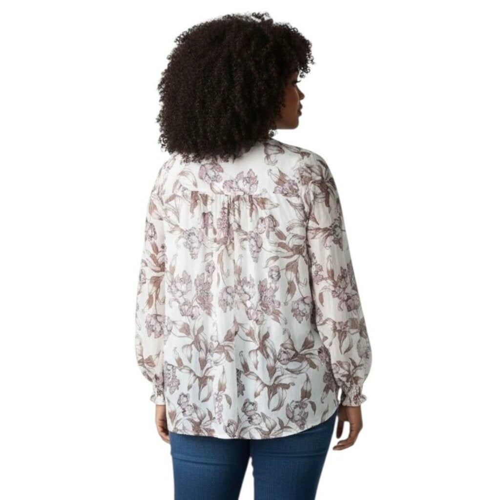Floral No Collar Top \ JC5