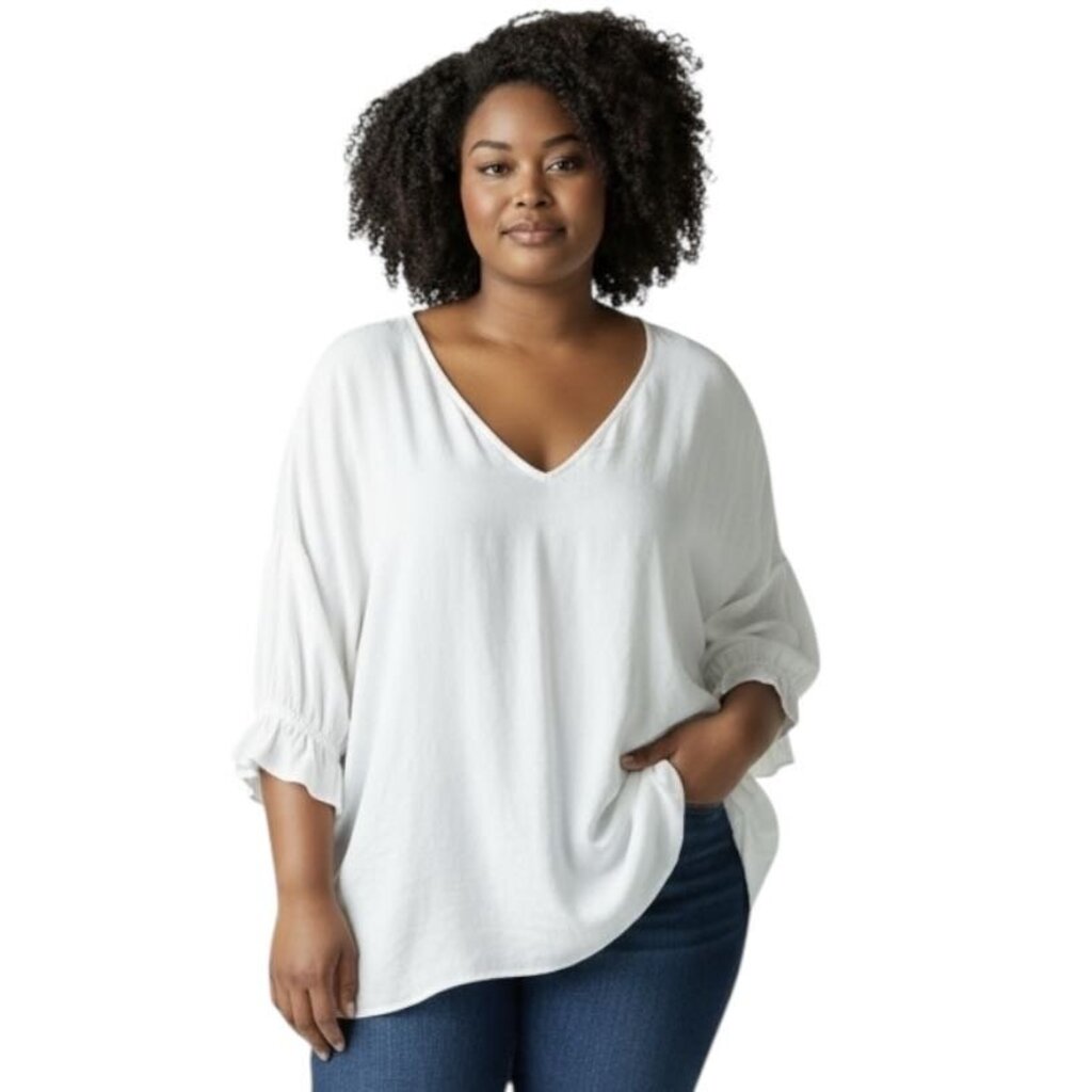 Scoop Neck 3/4 Sleeve Top