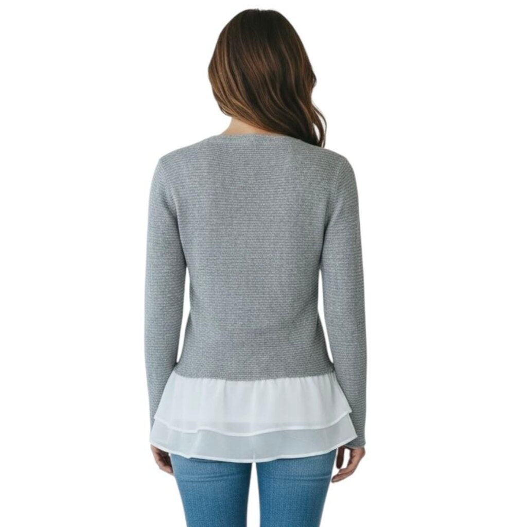Ribbed Cashmere Blend Layered Sweater