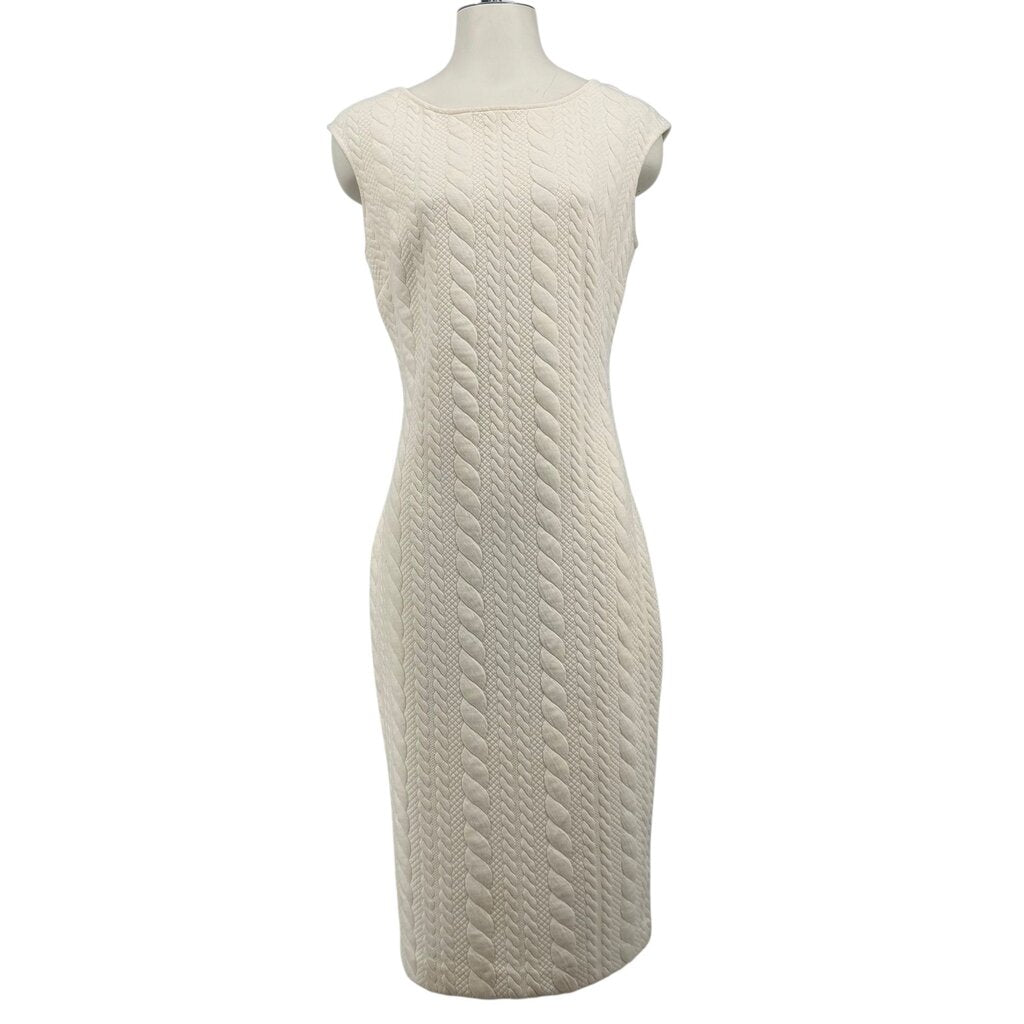 Cable Knit Sleeveless Sheath Dress