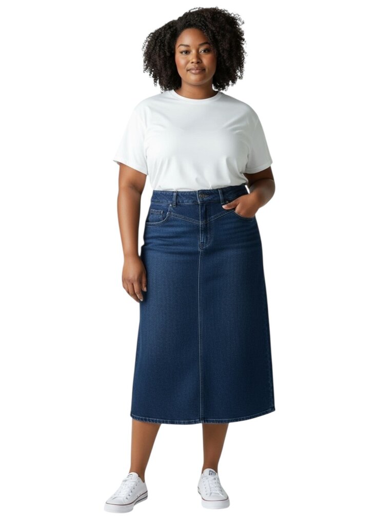 Denim Maxi Skirt