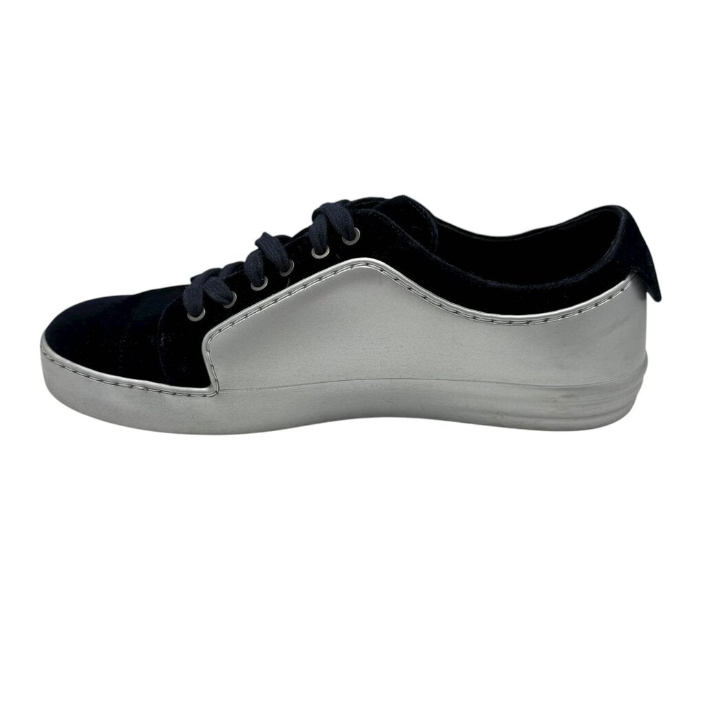 Chanel Leather in Metallic Velvet Sneaker Trainer
