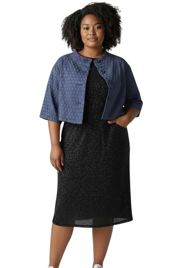 Blue Collar Button Up Cropped Jacket/JE5