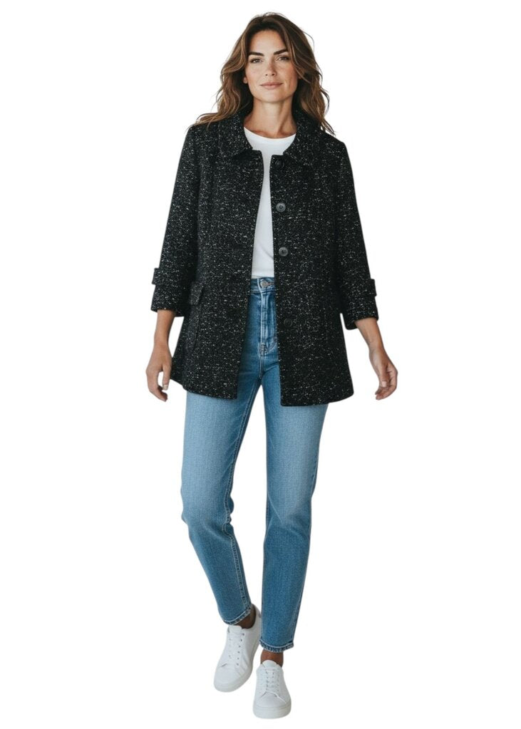 Lafayette 148 Wool Blend Bell Sleeve Coat