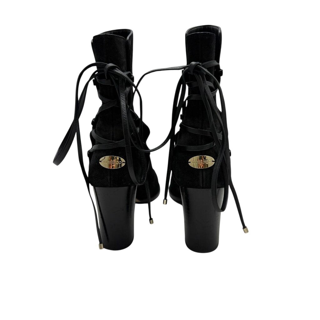 Jimmy Choo Hampton 80 Leather Trim Suede Boot