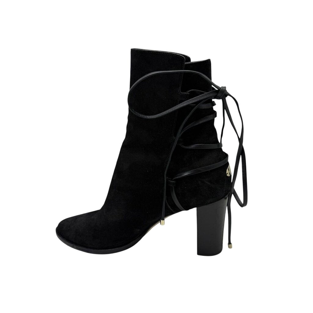 Jimmy Choo Hampton 80 Leather Trim Suede Boot