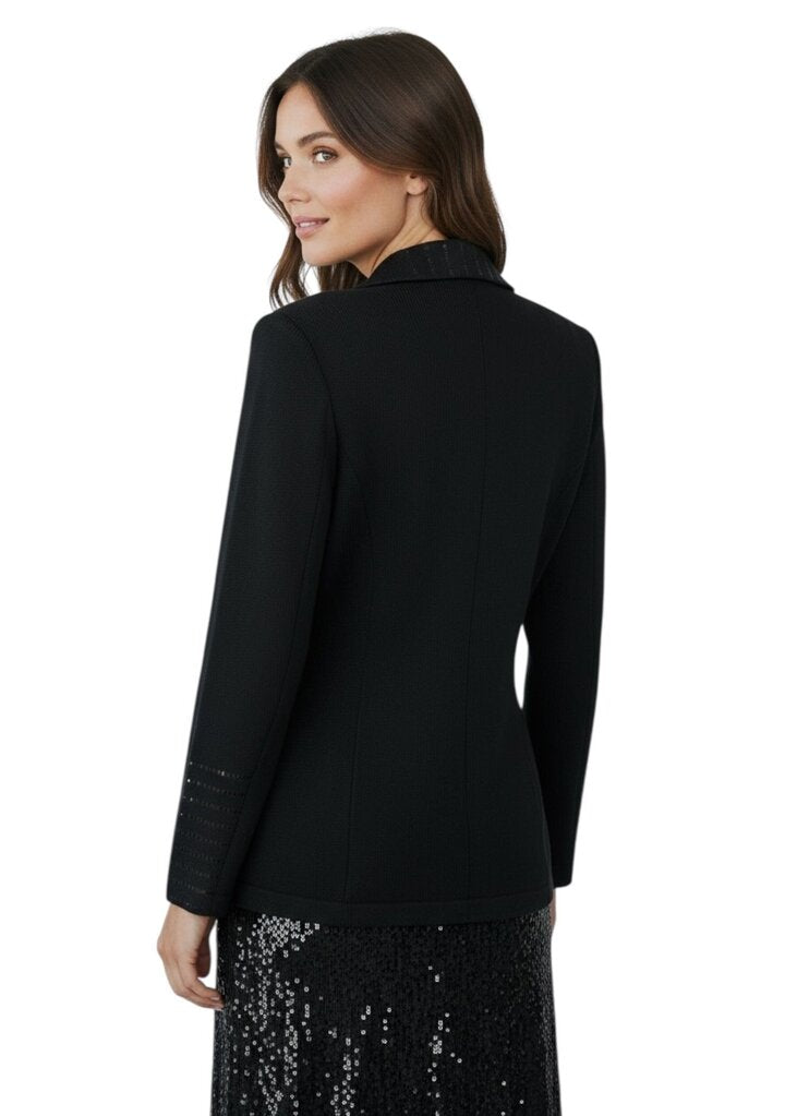 Black Evening Button Up Sparkle\K37