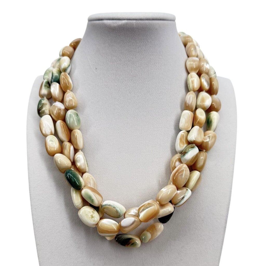 Mother of Pearl Nuggets and Freshwater Pearls with a 14K Toggle Closure