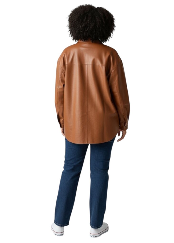 Lafayette 148 LambSkin Button Up Shirt