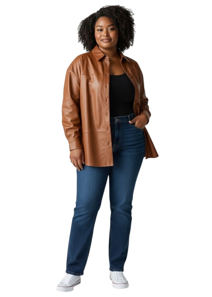 Lafayette 148 LambSkin Button Up Shirt