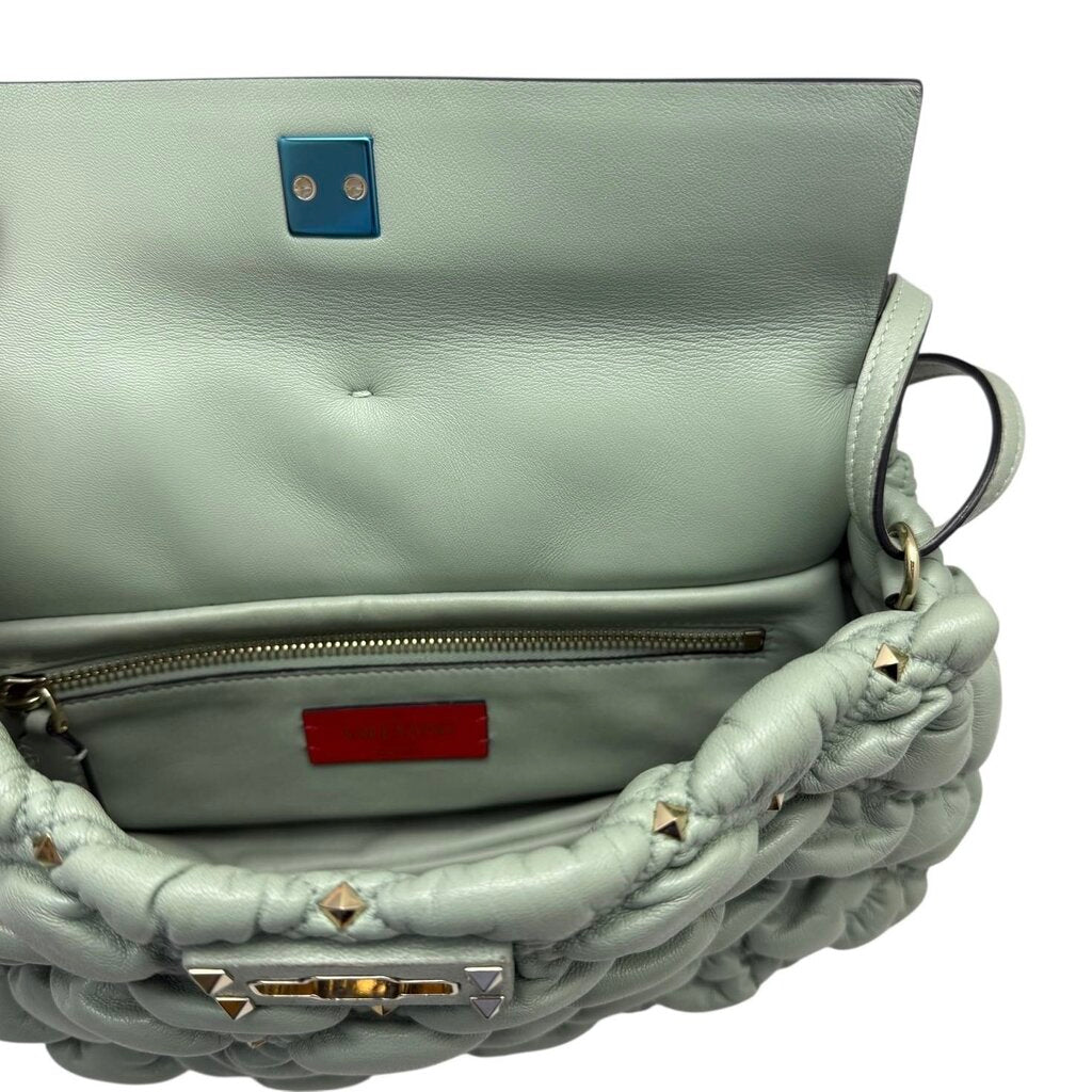 Valentino Garavani Spinkeme Rock Stud Quilted Leather Shoulder Handbag