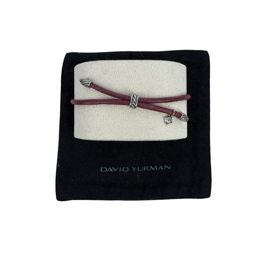 Leather Cord with Silver Cap and Cable Bracelet