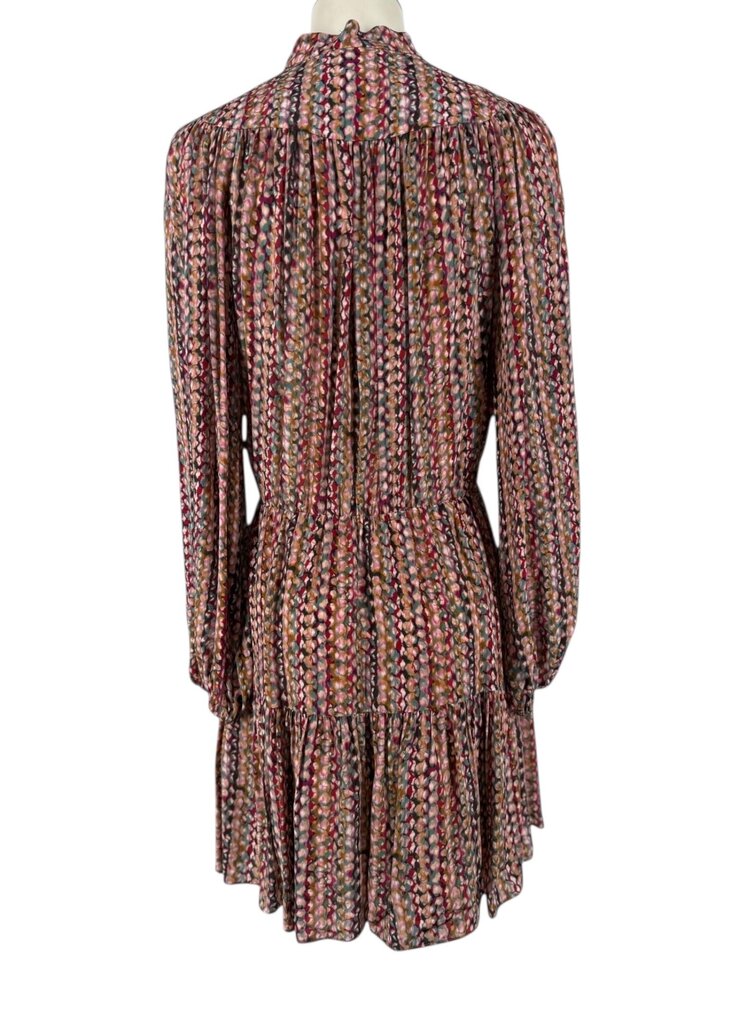 Long Sleeve Silk Gilner Farrar V-Neck Dress