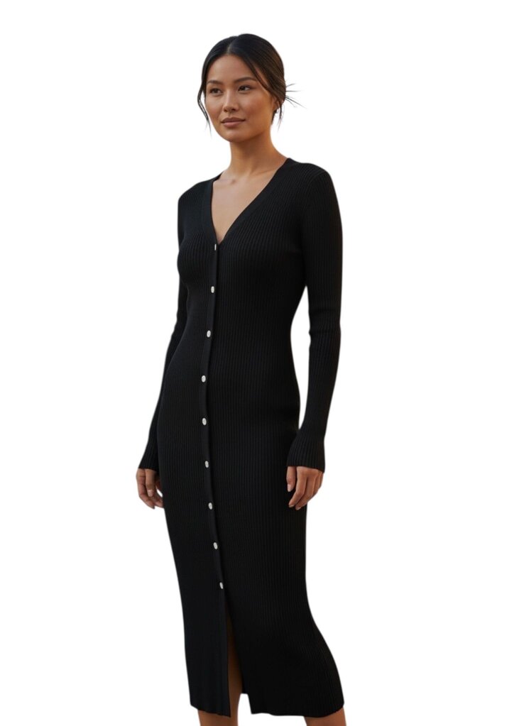 Ribbed Maxi Sweater Dress