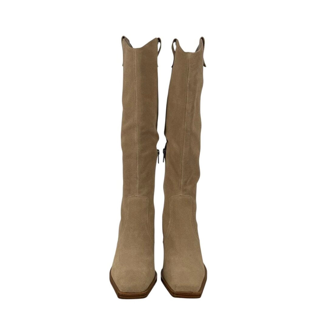 Suede Western Knee High Boots