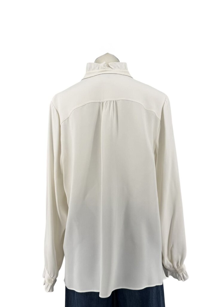 Marcasite Sparkle Ruffle Collar Blouse