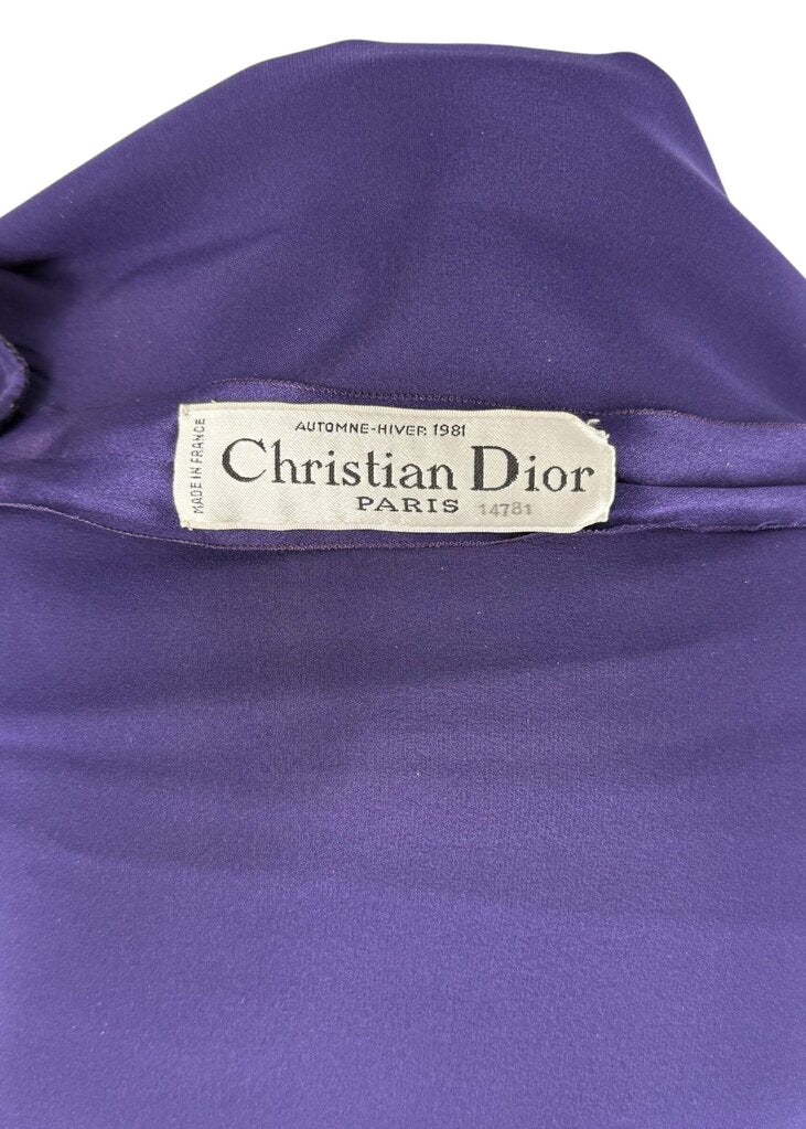 Vintage Button Back Silk Blouse