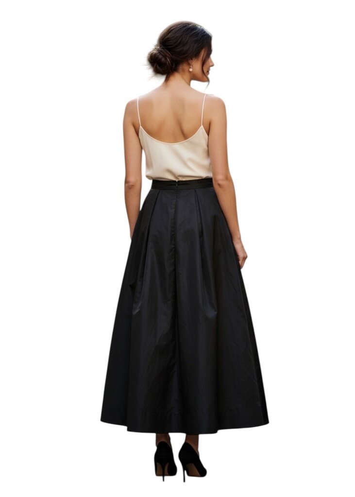 1980s Pleated Maxi with Petticoat / LE5