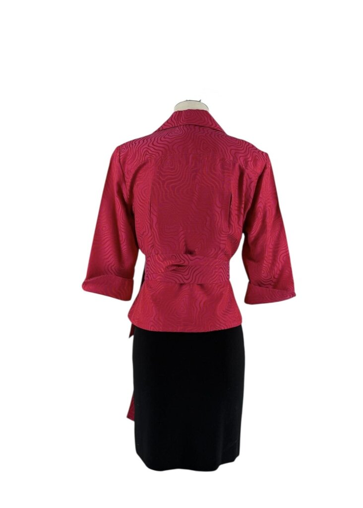 Vintage Wrap Pink Shirt with Orange Swirl