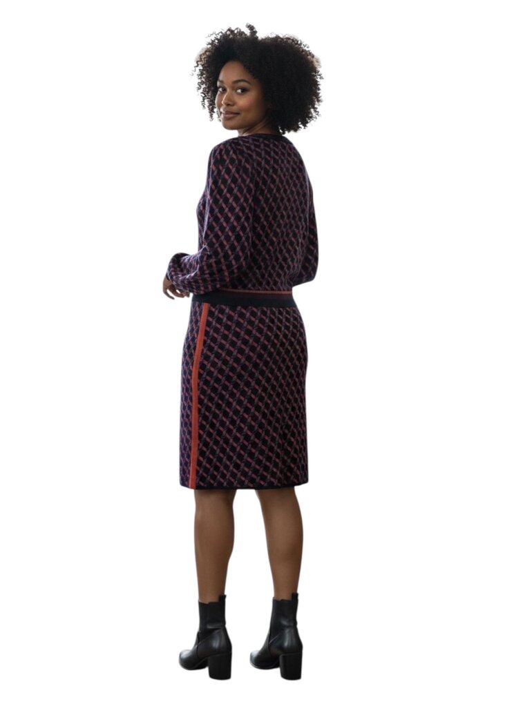 Diane Von Furstenberg Midi Skirt Cube Purple