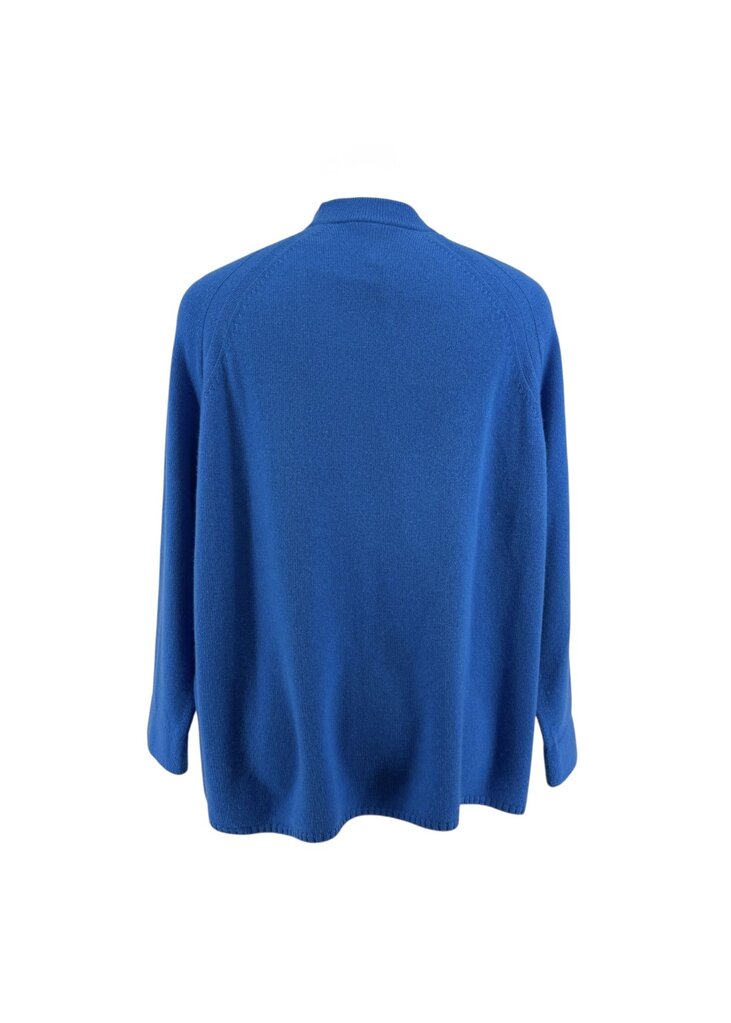 Lafayette 148 Cashmere Zip Cardigan Blue