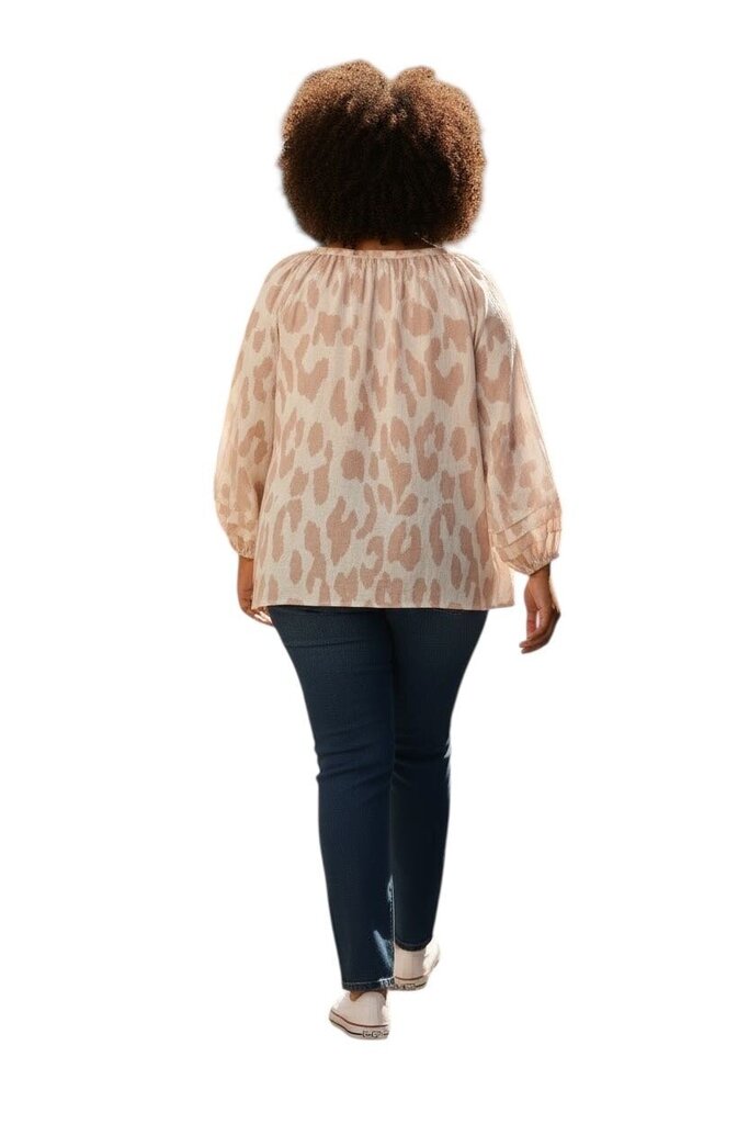 Blush Pink Leopard Sammie Smock Top LJC Designs