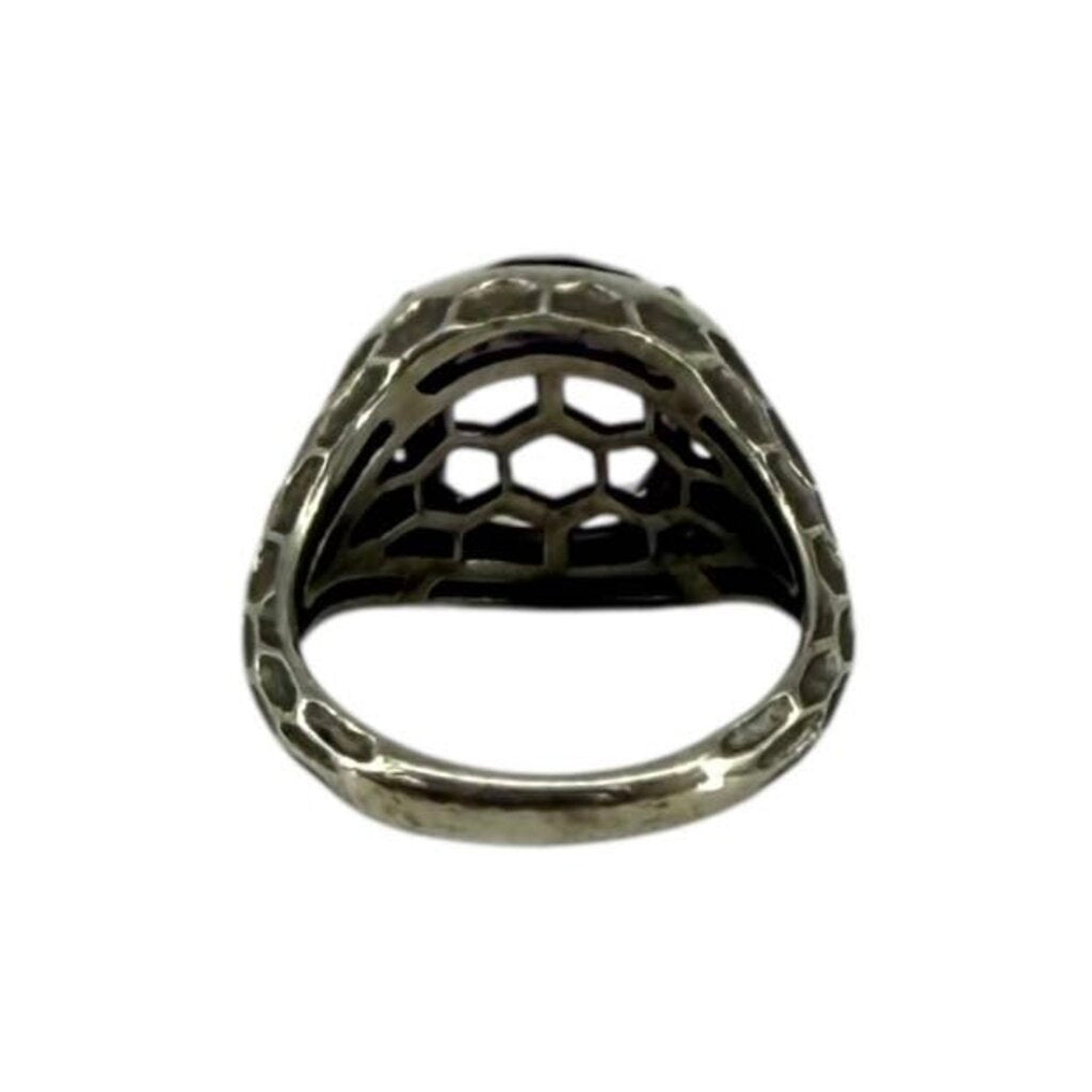 Designer Eli Signed Fred Mak Honeycomb Amethyst Ring – SL925