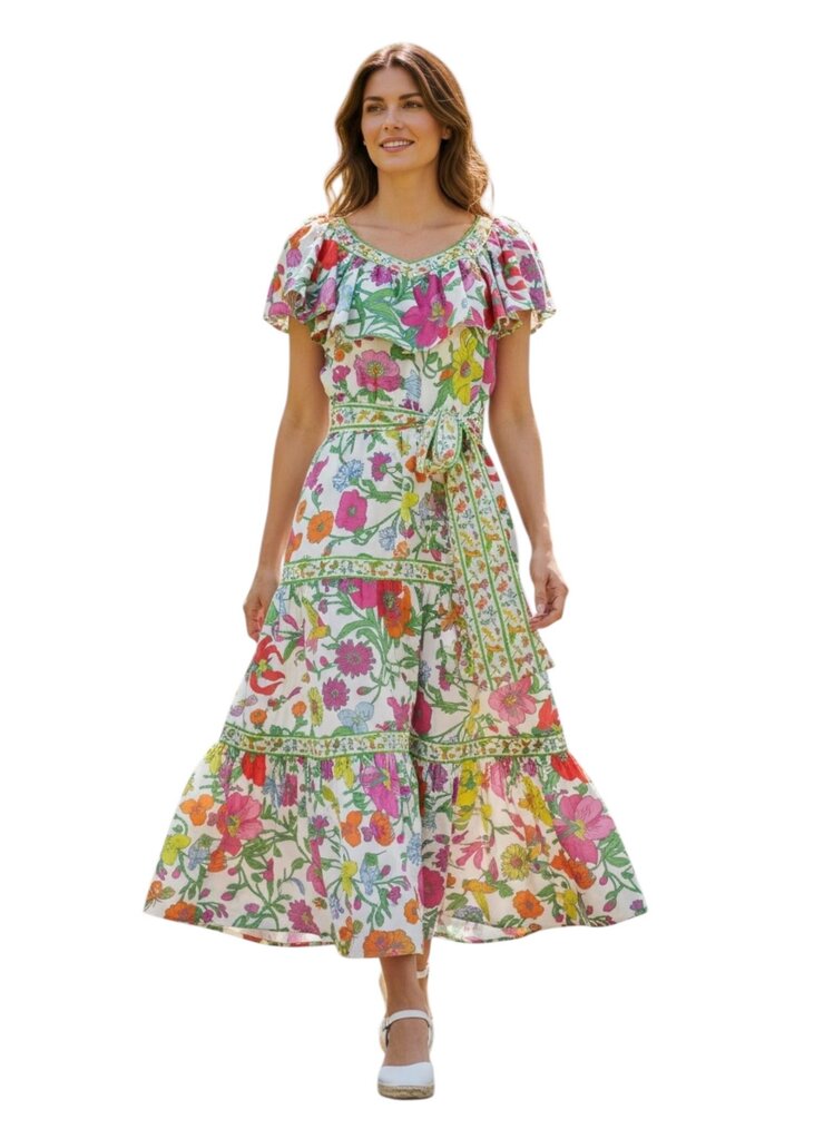 Gretchen Scott Floral Dress Off the Shoulder