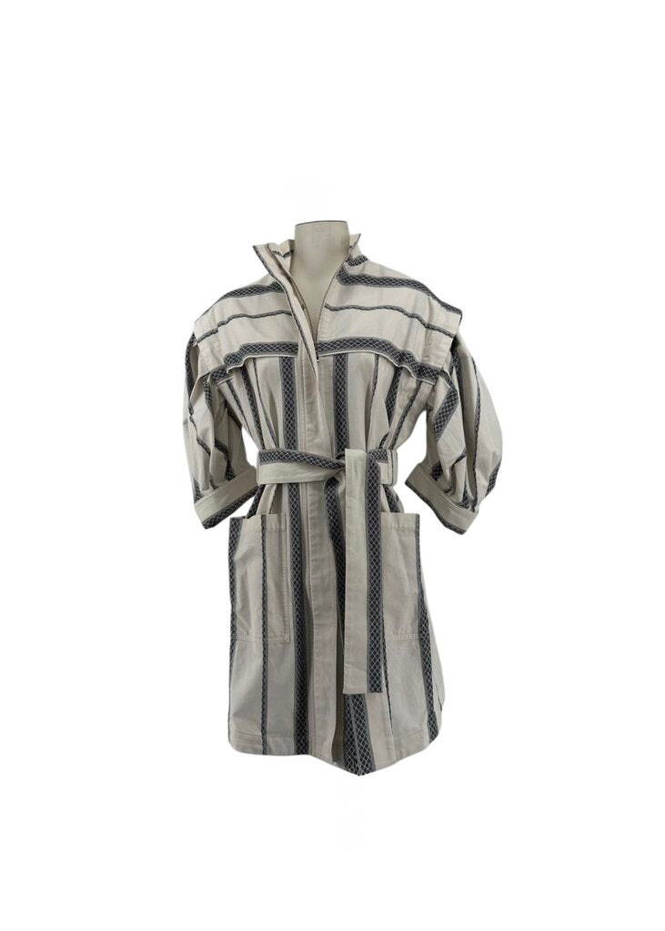 Acler Midi Stripe Belted Dress