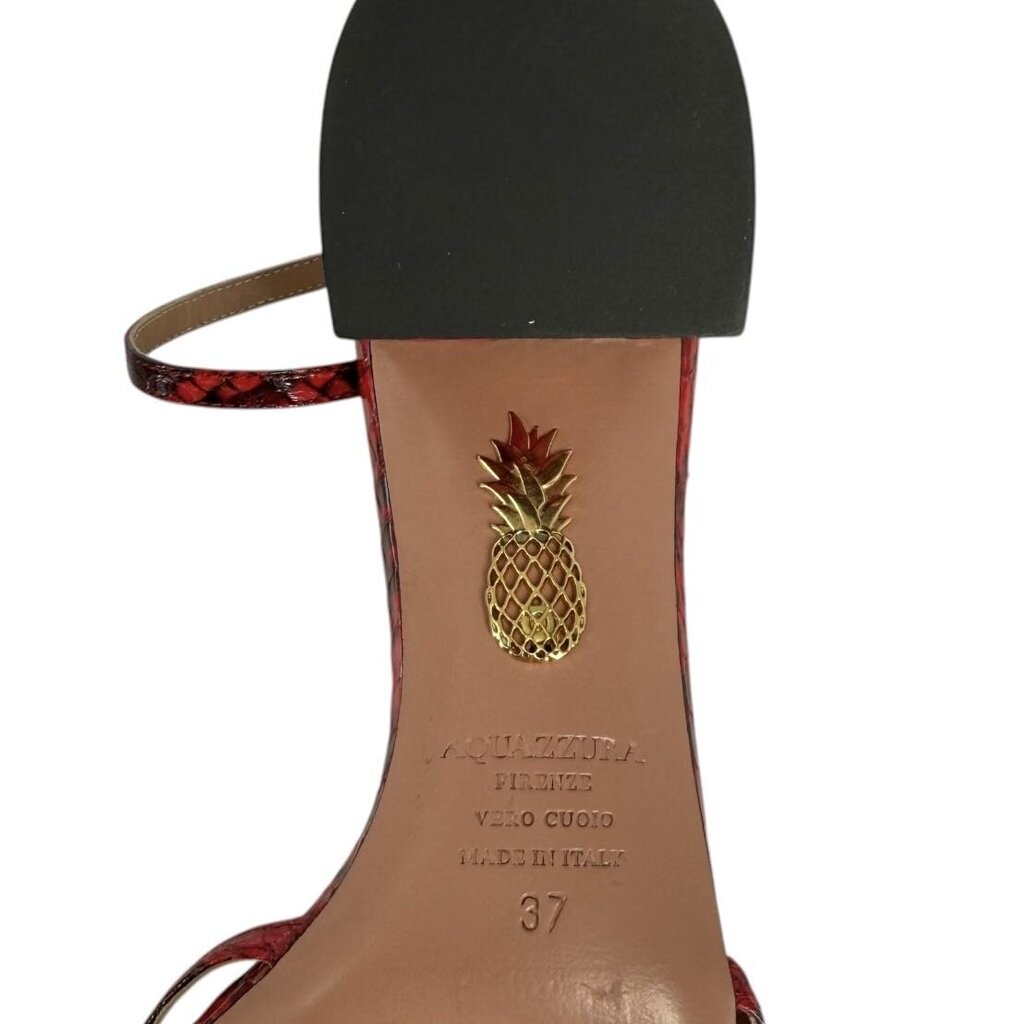 Aquazurra Firenze Amazon Carolyn Snake Skin Sandal
