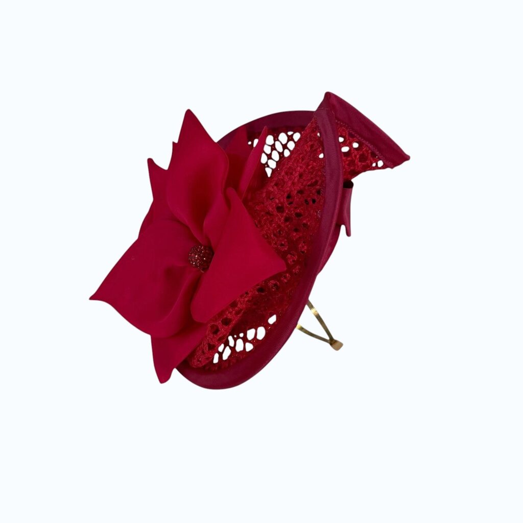 Jeweled Flowers Mesh Fascinator