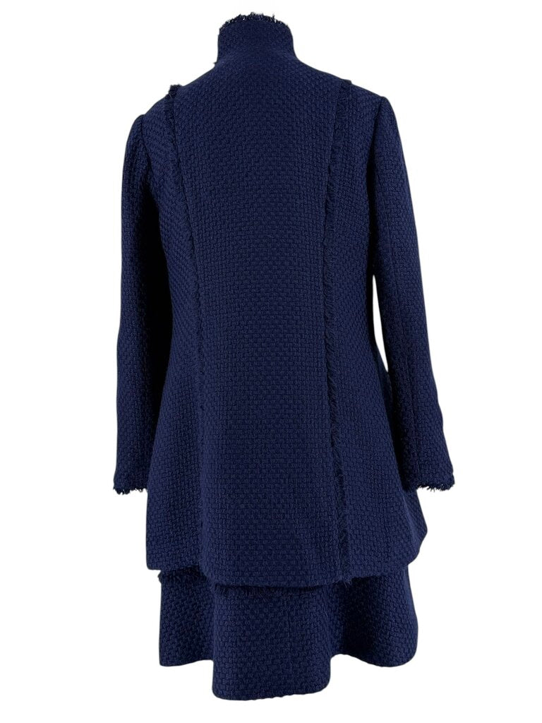 Sail to Sable Blue Tweed Long Pink Zip Suit