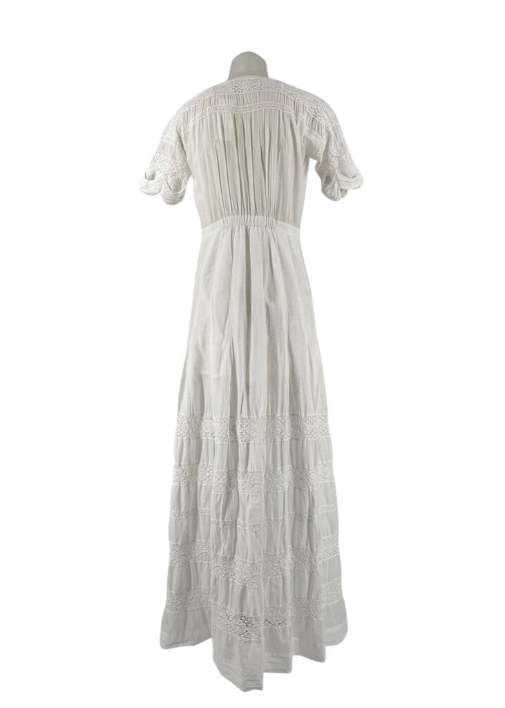 LoveShackFancy Lace Button Up Maxi Dress