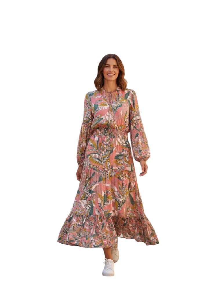 Shoshanna Floral Smocked Waist Maxi Dress