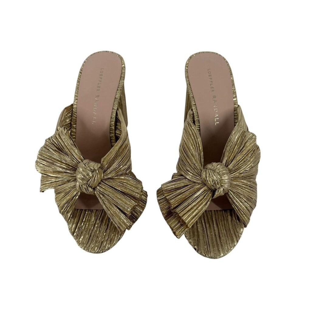 Loeffler Randall Gold Slip On Sandal