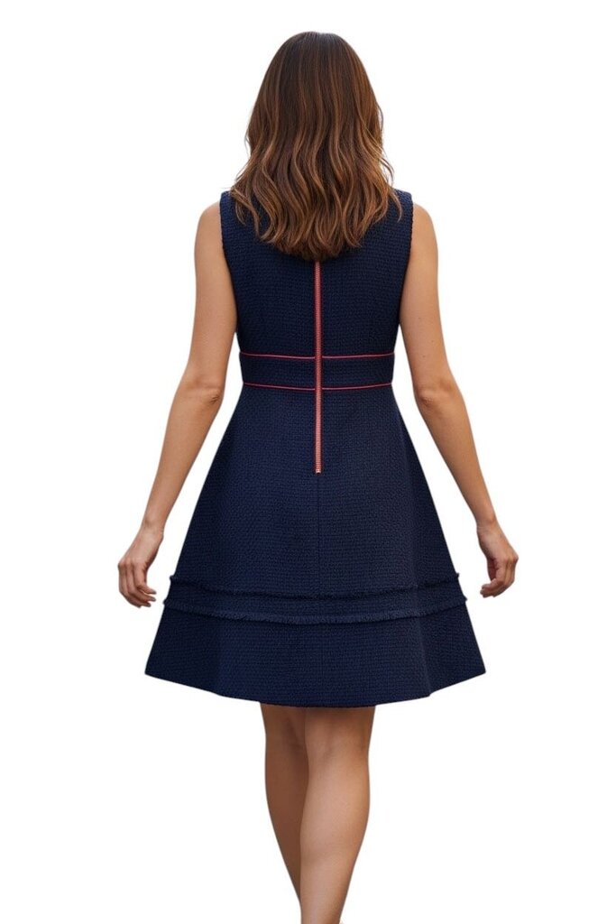 Selfie Leslie Floral V Neck Open Back Midi Tiered Dress