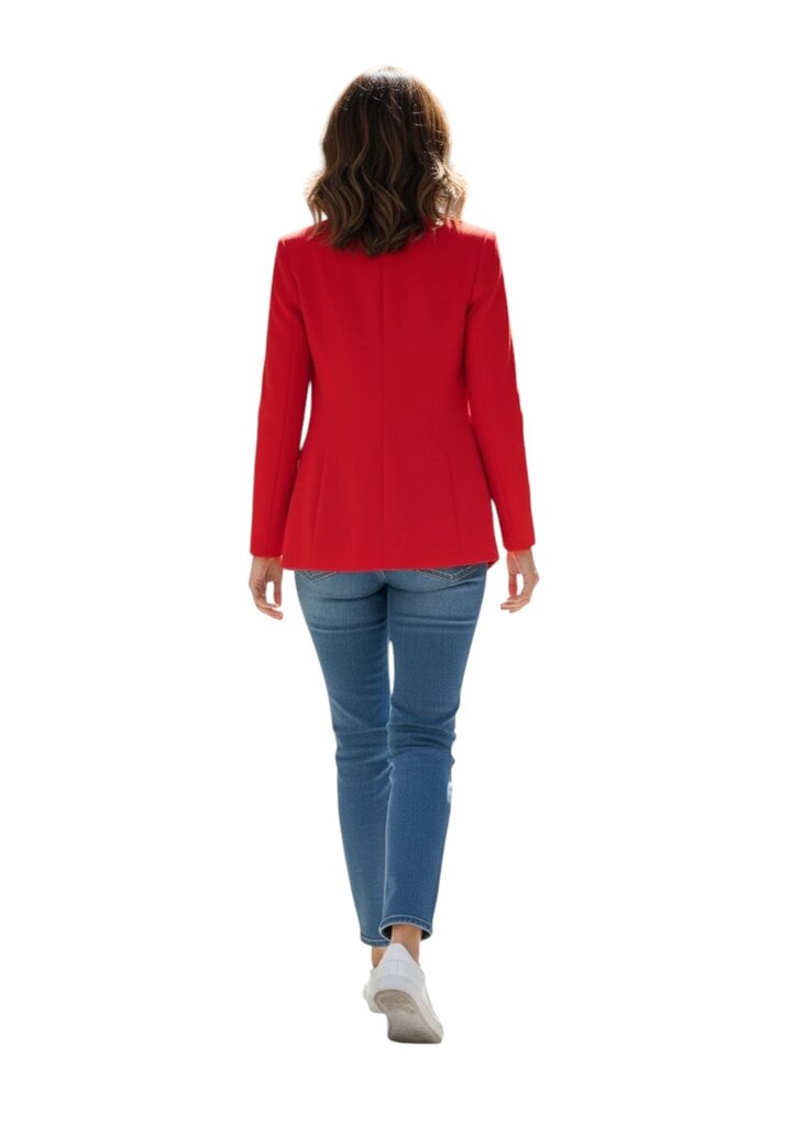 Collarless Open-Front Blazer