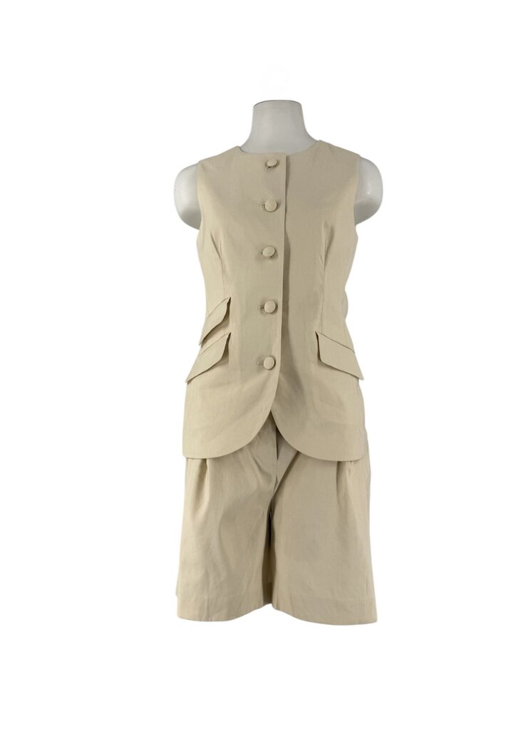 Rag & Bone Linen Shorts Tan (set with vest, optional)