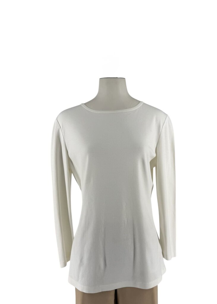 Lafayette 148 White Cotton Long Sleeve