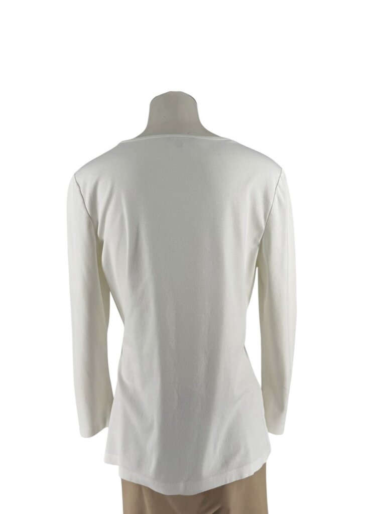 Lafayette 148 White Cotton Long Sleeve