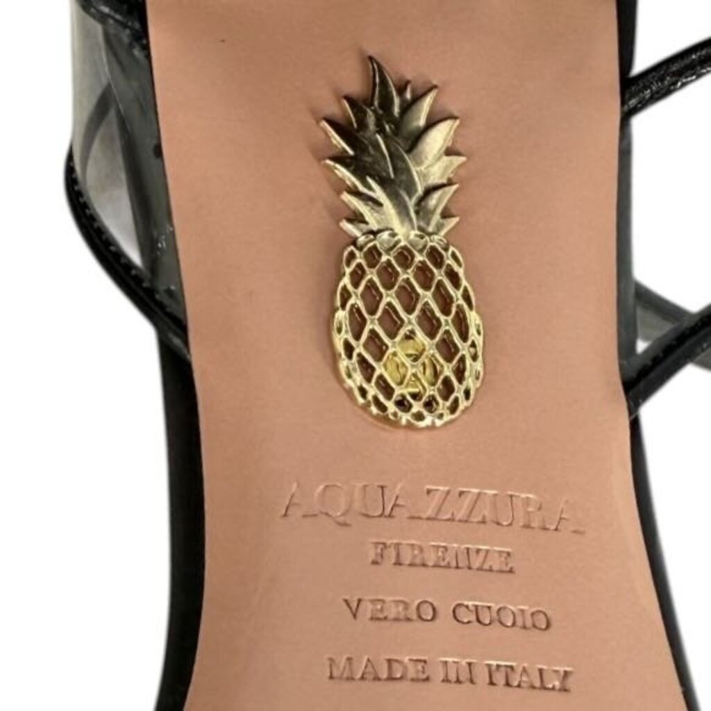 Aquazzura Firenze Minimalist Clear Strap Sandals